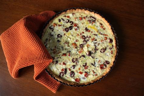 greek-quiche-with-feta-olives-sun-dried-tomatoes image