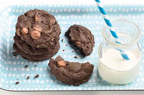 chocolate-peanut-butter-cookies-recipe-king-arthur image