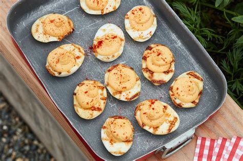 best-smoky-grilled-deviled-eggs-recipes-food-network-canada image