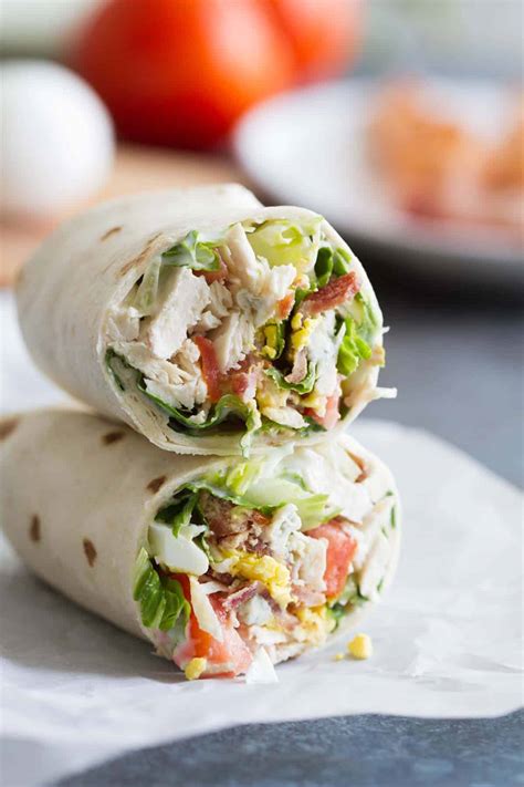 easy-chicken-cobb-salad-wraps-lunch-recipe-taste image