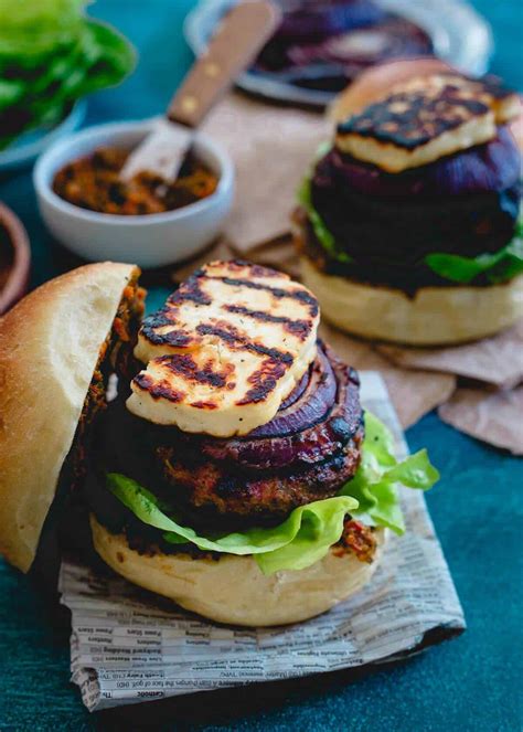 grilled-halloumi-lamb-burger-with-sun-dried-tomato image