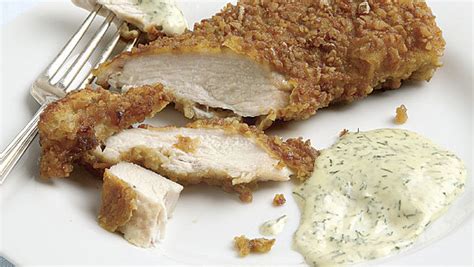 pretzel-crusted-chicken-breasts-with-mustard-dill image