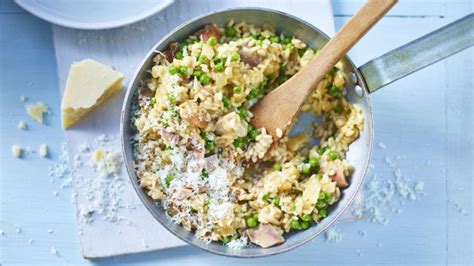 easy-chicken-and-pea-risotto-recipe-bbc-food image