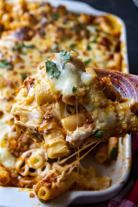 easy-baked-ziti-with-ricotta-a-wicked-whisk image