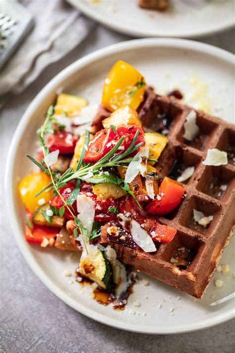 savory-parmesan-waffles-with-roasted-vegetables image