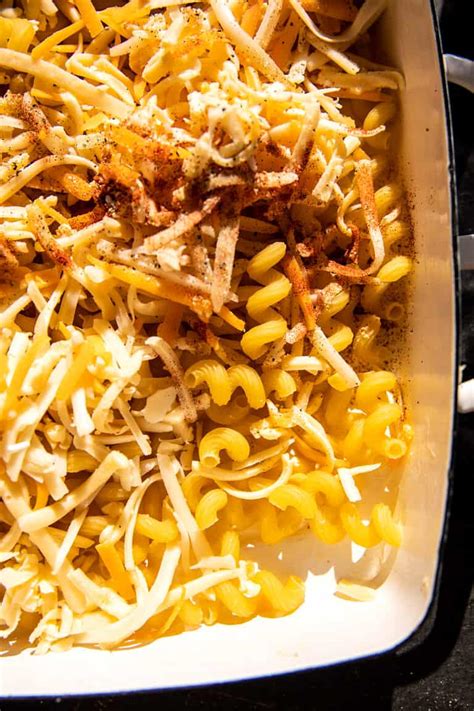 easiest-no-boil-brie-mac-and-cheese-half-baked image