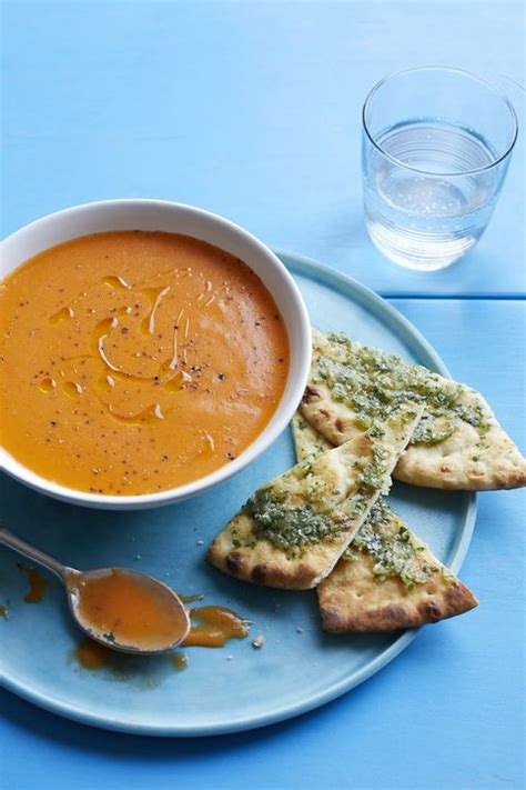 best-spiced-tomato-soup-with-flatbread-recipe-how-to image