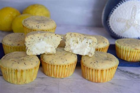 lemon-chia-seed-muffin-with-cream-cheese-filling image