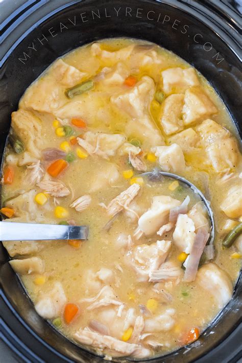 crockpot-chicken-and-dumplings-with-grands-biscuits image