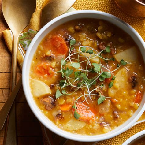 split-pea-soup-with-chorizo-recipe-eatingwell image