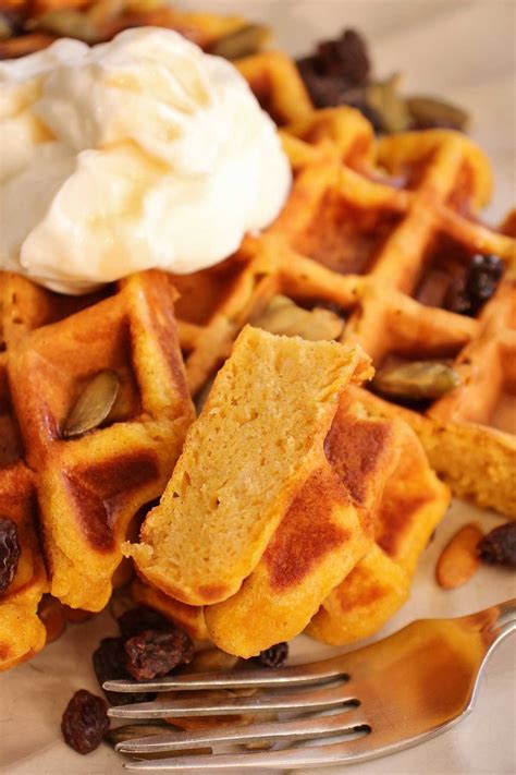 buttermilk-pumpkin-spice-waffles-with-toasted-pumpkin image