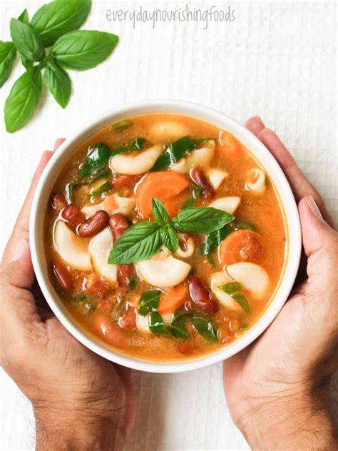 easy-pasta-soup-with-vegetables-and-beans-pasta-fagioli image