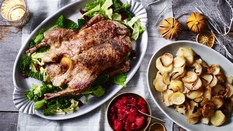 christmas-roast-duck-recipe-bbc-food image