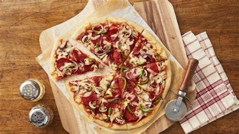 supreme-pepperoni-pizza-recipe-pillsburycom image