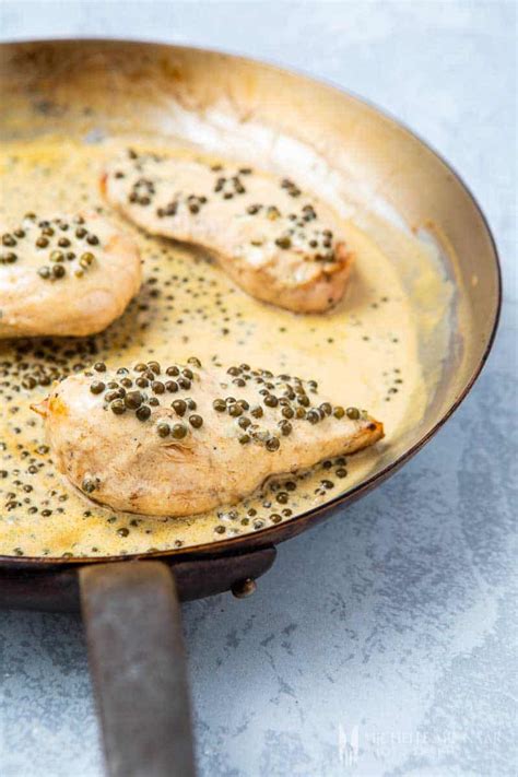 chicken-breast-with-creamy-green-peppercorn-sauce image