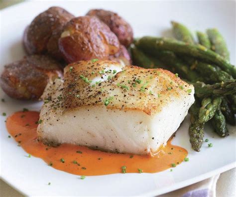 sear-roasted-halibut-with-roasted-red-pepper-pure image