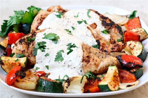 grilled-chicken-vegetables-with-horseradish-cream image