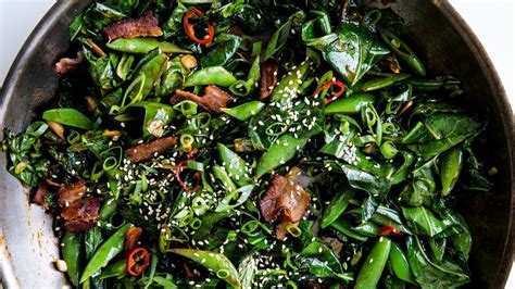 how-to-cook-stir-fried-greens-plus-bacon-without-a image
