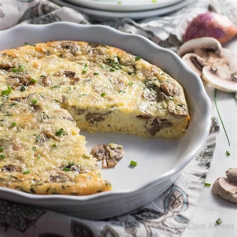 easy-low-carb-crustless-quiche-with-mushrooms-low image