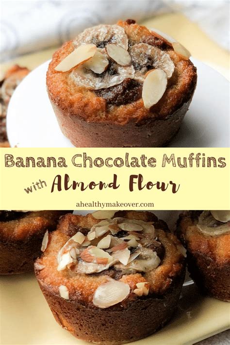 banana-chocolate-muffins-with-almond-flour-a-healthy image