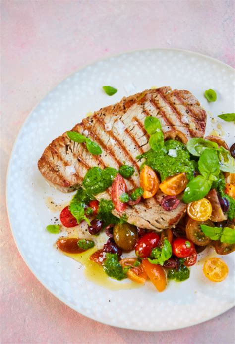 grilled-tuna-steak-with-tomato-and-salsa-verde image