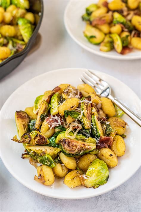 skillet-gnocchi-with-brussels-sprouts-pumpkin-n-spice image