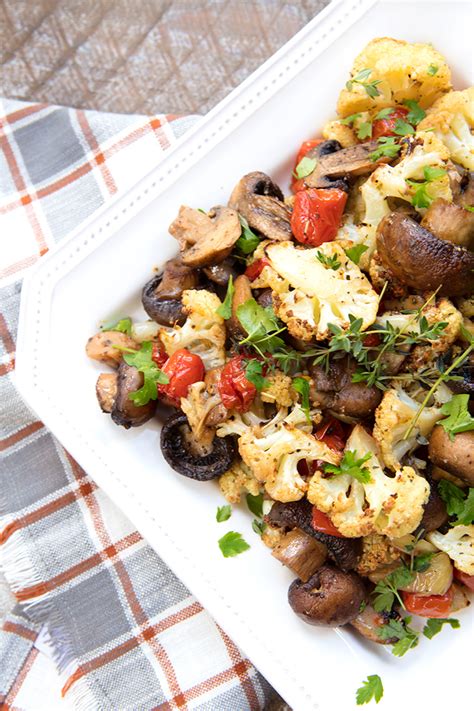 roasted-mushroom-cauliflower-tomato-medley-italian-food image