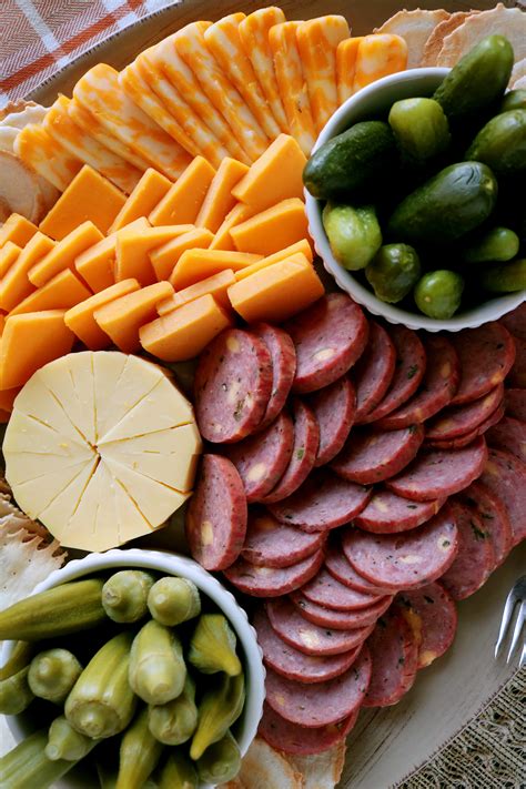 how-to-make-a-cheese-platter-with-summer-sausage image