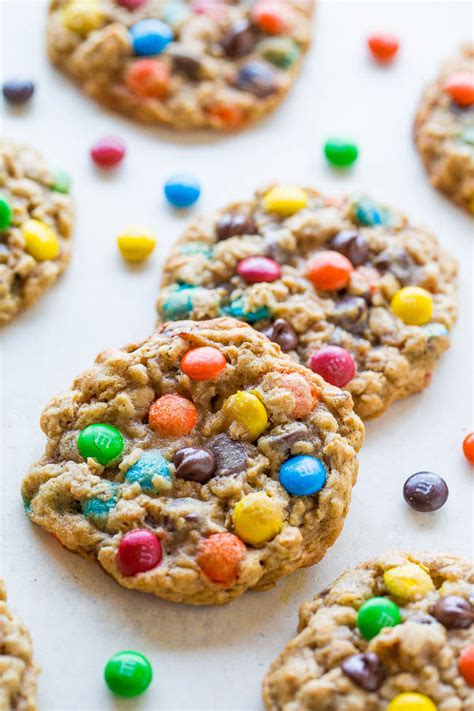 the-best-chocolate-chip-oatmeal-mms-cookies image