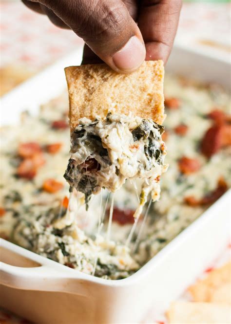 spinach-artichoke-dip-with-bacon-recipe-simply image