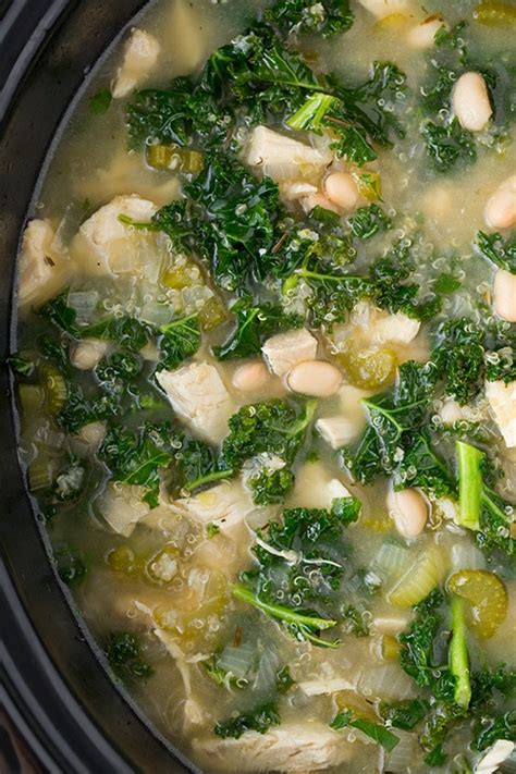 slow-cooker-quinoa-chicken-and-kale-soup-cooking-classy image