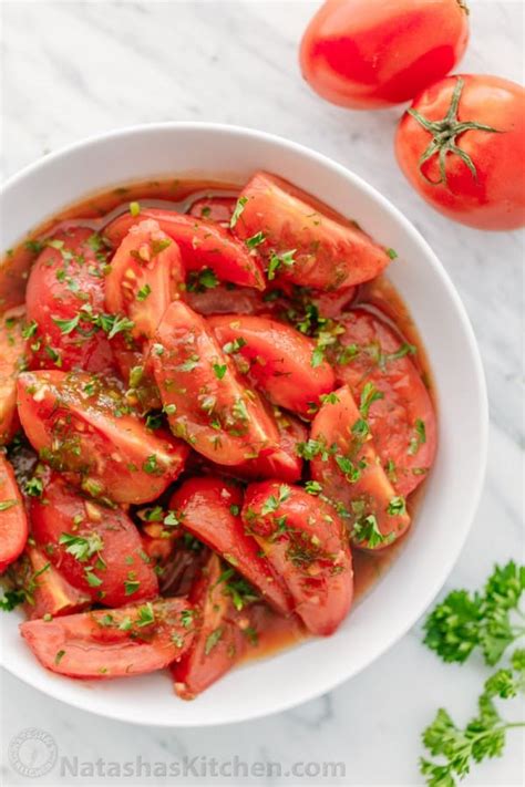 marinated-tomatoes-recipe-natashas-kitchen image