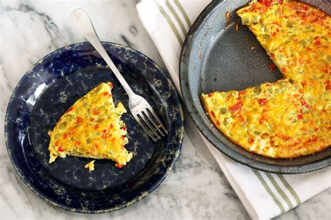 fiesta-egg-casserole-with-peppers-and-cheese image