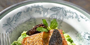 tyler-florences-salmon-with-morels-and-pea-risotto image