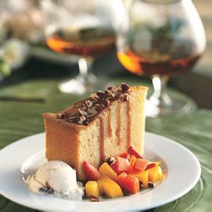 rum-cake-with-rum-raisin-ice-cream-and-island-fruit image