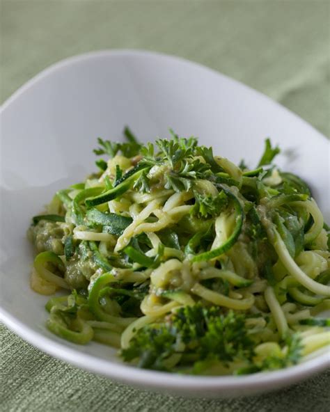 spiralized-zucchini-pasta-with-creamy-avocado-sauce image