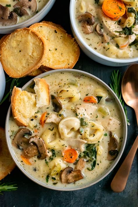 creamy-mushroom-and-chicken-tortellini-soup image