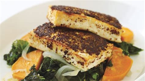 mustard-crusted-tofu-with-kale-and-sweet-potato-bon image