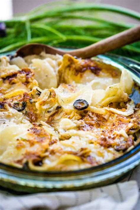 au-gratin-potato-recipe-with-fennel-and-olives image