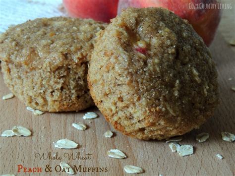 whole-wheat-peach-oat-muffins-cozy-country-living image