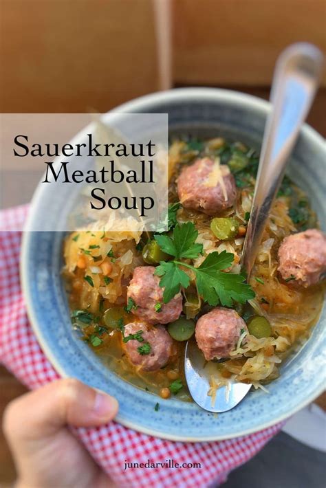 best-meatball-sauerkraut-soup-recipe-simple image