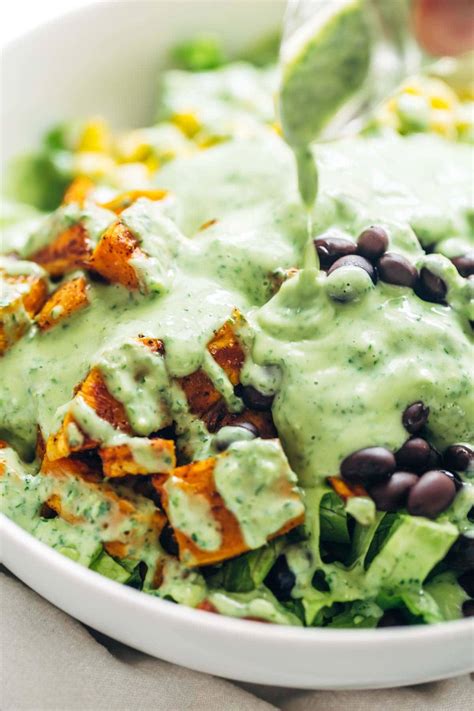 spicy-southwestern-salad-with-avocado-dressing image