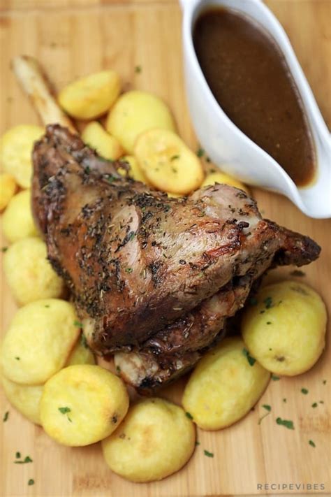 roast-leg-of-lamb-recipe-with-gravy image
