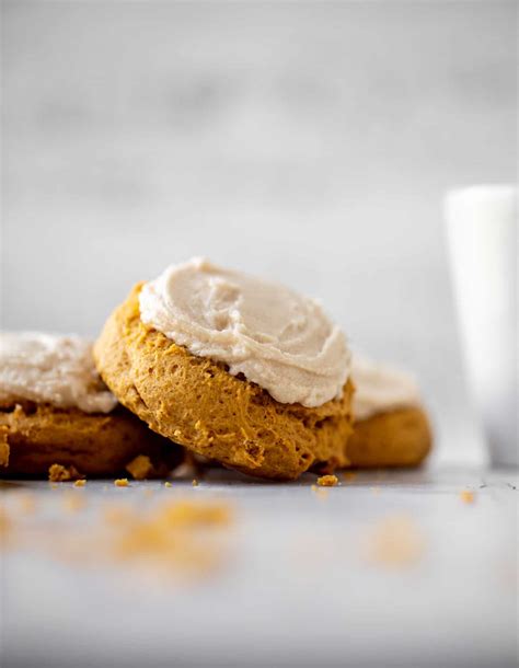 pumpkin-cookies-recipe-brown-butter-iced-pumpkin image