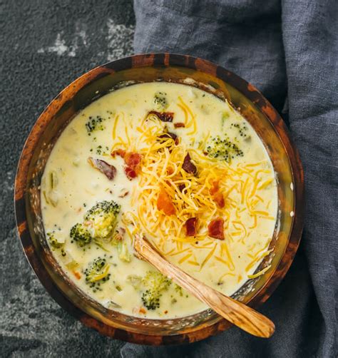 easy-broccoli-cheddar-soup-with-bacon-savory-tooth image