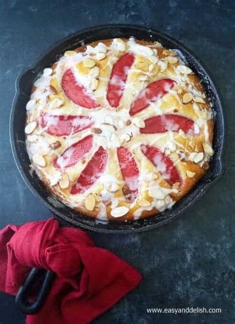 easy-ruby-apple-almond-skillet-cake-easy-and-delish image