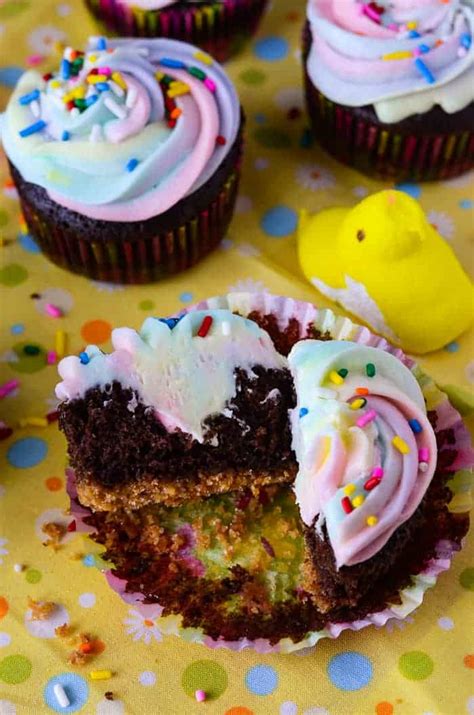 peeps-surprise-smores-cupcakes-the-crumby image