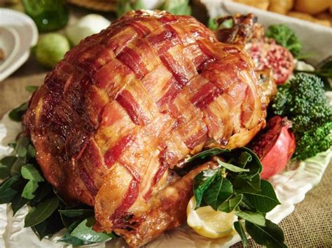 maple-bacon-lattice-turkey-with-sage-butter-cooking image