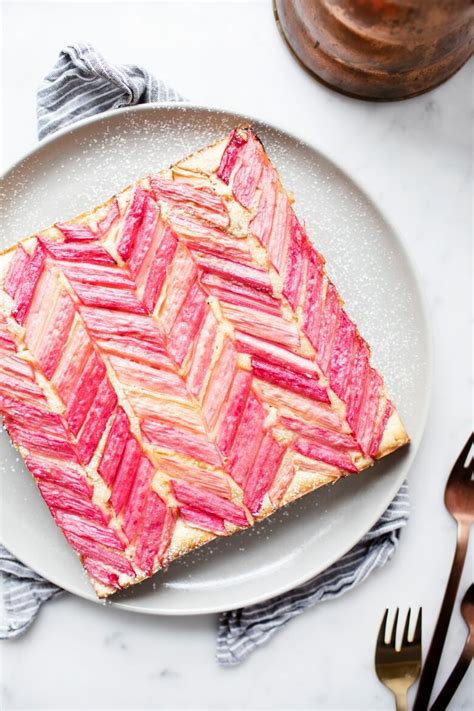 chevron-rhubarb-almond-cake-an-easy-elegant image