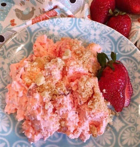 strawberry-pineapple-fluff-jello-salad-norines-nest image